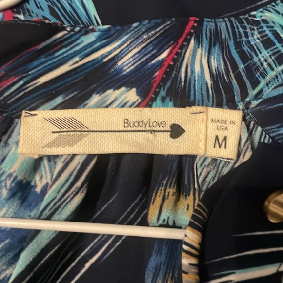 Buddy love blue feather tunic size medium - Picture 13 of 14